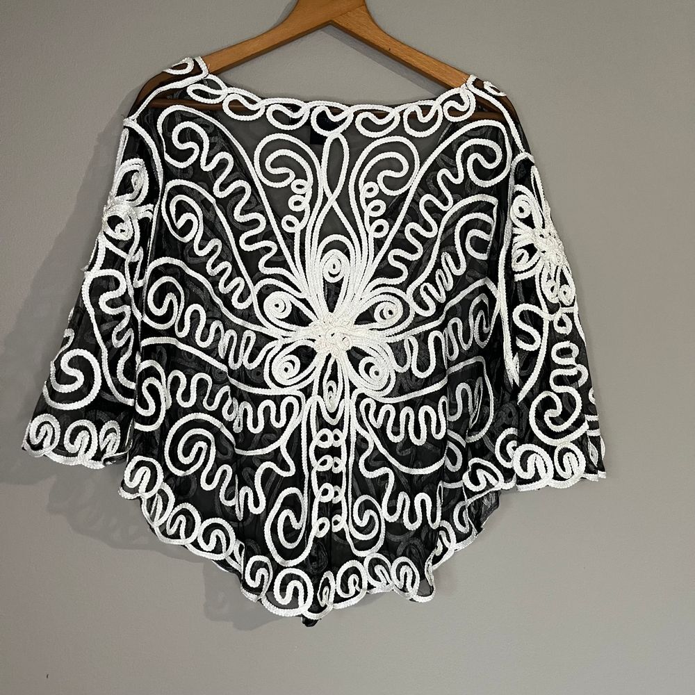 Pretty Angel Sheer Shawl Top‎ ONE SIZE Dainty Elegant Special Occasion Formal - Picture 2 of 5